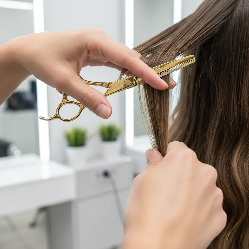 Set de Tijeras Wahl Gold 6” – Filo Navaja y Esculpidora con Estuche Rojo Profesional - Imagen 2